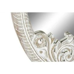 BRICOMARTEAU Miroir Mural DKD Home Decor MDF Blanc Bois De Manguier (66 X 4 X 90 Cm) -Miroir Soldes Boutique 65931348 3