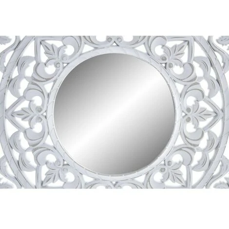 BRICOMARTEAU Miroir Mural DKD Home Decor MDF Blanc Mandala (50 X 1,5 X 50 Cm) 4 BRICOMARTEAU Miroir Mural DKD Home Decor MDF Blanc Mandala (50 X 1,5 X 50 Cm) – Image 2