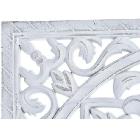 BRICOMARTEAU Miroir Mural DKD Home Decor MDF Blanc Mandala (50 X 1,5 X 50 Cm) 5 BRICOMARTEAU Miroir Mural DKD Home Decor MDF Blanc Mandala (50 X 1,5 X 50 Cm) – Image 3