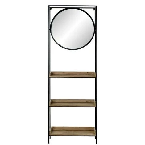 BRICOMARTEAU Miroir Mural DKD Home Decor Miroir Naturel Noir Métal Bois (61 X 17,5 X 181 Cm) 3 BRICOMARTEAU Miroir Mural DKD Home Decor Miroir Naturel Noir Métal Bois (61 X 17,5 X 181 Cm)