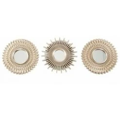 BRICOMARTEAU Miroir Mural DKD Home Decor Champagne Verre PP Carton (25 X 2 X 25 Cm) 11 BRICOMARTEAU Miroir Mural DKD Home Decor Champagne Verre PP Carton (25 X 2 X 25 Cm) -Miroir Soldes Boutique 65931458 5