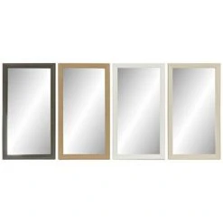 BRICOMARTEAU Miroir Mural DKD Home Decor Verre Naturel Marron Blanc Gris Foncé PS 4 Unités (36 X 2 X 66 Cm)