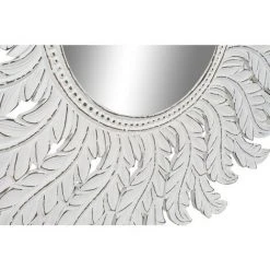 BRICOMARTEAU Miroir Mural DKD Home Decor MDF Blanc Feuille D'une Plante (120 X 3 X 120 Cm) 8 BRICOMARTEAU Miroir Mural DKD Home Decor MDF Blanc Feuille D'une Plante (120 X 3 X 120 Cm) -Miroir Soldes Boutique 65931486 3