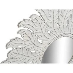 BRICOMARTEAU Miroir Mural DKD Home Decor MDF Blanc Feuille D'une Plante (120 X 3 X 120 Cm) 9 BRICOMARTEAU Miroir Mural DKD Home Decor MDF Blanc Feuille D'une Plante (120 X 3 X 120 Cm) -Miroir Soldes Boutique 65931486 4