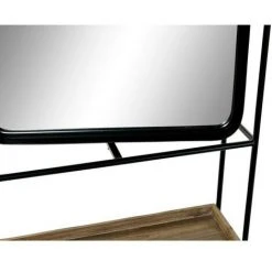 BRICOMARTEAU Miroir Mural DKD Home Decor Miroir Naturel Noir Métal Bois (60 X 17 X 183 Cm) 10 BRICOMARTEAU Miroir Mural DKD Home Decor Miroir Naturel Noir Métal Bois (60 X 17 X 183 Cm) -Miroir Soldes Boutique 65931505 4