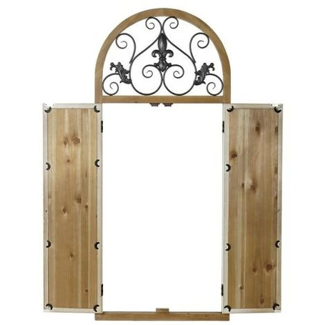 BRICOMARTEAU Miroir Mural DKD Home Decor Naturel Métal MDF Fenêtres Blanc Gris Foncé (60 X 5 X 138 Cm) 3 BRICOMARTEAU Miroir Mural DKD Home Decor Naturel Métal MDF Fenêtres Blanc Gris Foncé (60 X 5 X 138 Cm)