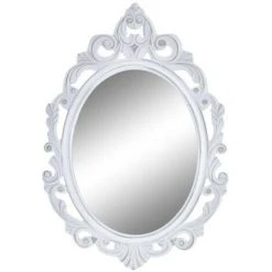 BRICOMARTEAU Miroir Mural DKD Home Decor MDF Blanc (49 X 2 X 70 Cm)