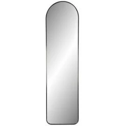 BRICOMARTEAU Miroir Mural DKD Home Decor Verre Noir Aluminium (40 X 3 X 150 Cm)