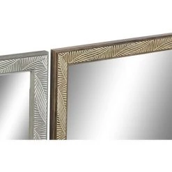 BRICOMARTEAU Miroir Mural DKD Home Decor Verre Naturel Gris Marron Gris Foncé PS 4 Unités Feuille D'une Plante (56 X 2 X 76 Cm) 6 BRICOMARTEAU Miroir Mural DKD Home Decor Verre Naturel Gris Marron Gris Foncé PS 4 Unités Feuille D'une Plante (56 X 2 X 76 Cm) -Miroir Soldes Boutique 65931855 2