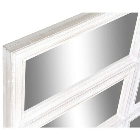 BRICOMARTEAU Miroir Mural DKD Home Decor Verre MDF Fenêtres Blanc (90 X 2,5 X 180 Cm) 4 BRICOMARTEAU Miroir Mural DKD Home Decor Verre MDF Fenêtres Blanc (90 X 2,5 X 180 Cm) – Image 2