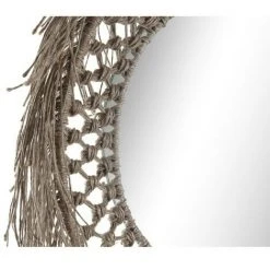 BRICOMARTEAU Miroir Mural DKD Home Decor Verre Naturel Corde (60 X 4 X 60 Cm) -Miroir Soldes Boutique 65931872 2
