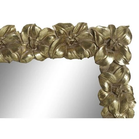 BRICOMARTEAU Miroir Mural DKD Home Decor Miroir Doré Résine Feuille D'une Plante (38 X 2,6 X 48 Cm) 5 BRICOMARTEAU Miroir Mural DKD Home Decor Miroir Doré Résine Feuille D'une Plante (38 X 2,6 X 48 Cm) – Image 3