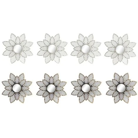 BRICOMARTEAU Ensemble De Miroirs DKD Home Decor Miroir Champagne Doré PP 2 Unités (25 X 1 X 25 Cm) 3 BRICOMARTEAU Ensemble De Miroirs DKD Home Decor Miroir Champagne Doré PP 2 Unités (25 X 1 X 25 Cm)