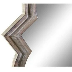 BRICOMARTEAU Miroir Mural DKD Home Decor Miroir Marron Blanc Bois De Manguier (60 X 2,5 X 60 Cm) -Miroir Soldes Boutique 65931888 2