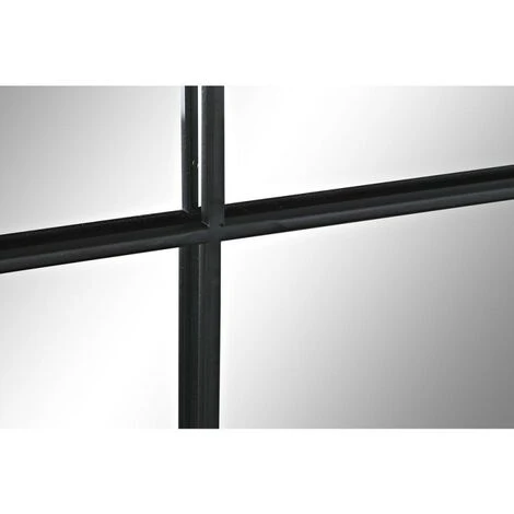 BRICOMARTEAU Miroir Mural DKD Home Decor Verre Noir Fenêtres Fer (150 X 2 X 60 Cm) 4 BRICOMARTEAU Miroir Mural DKD Home Decor Verre Noir Fenêtres Fer (150 X 2 X 60 Cm) – Image 2