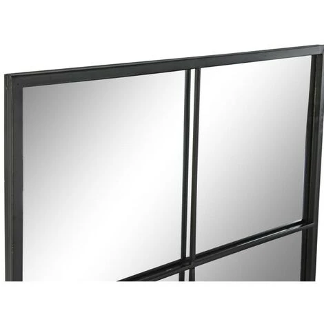 BRICOMARTEAU Miroir Mural DKD Home Decor Verre Noir Fenêtres Fer (150 X 2 X 60 Cm) 5 BRICOMARTEAU Miroir Mural DKD Home Decor Verre Noir Fenêtres Fer (150 X 2 X 60 Cm) – Image 3