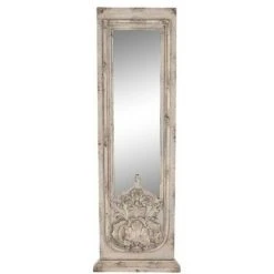 BRICOMARTEAU Miroir Mural DKD Home Decor Verre Blanc (52 X 8 X 150 Cm)