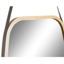 BRICOMARTEAU Miroir Mural DKD Home Decor Miroir Naturel Marron PU (45 X 1,5 X 132 Cm) -Miroir Soldes Boutique 65931904 2