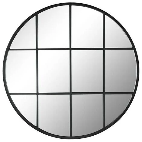 BRICOMARTEAU Miroir Mural DKD Home Decor Verre Noir Fenêtres Fer (60 X 2,5 X 60 Cm) 3 BRICOMARTEAU Miroir Mural DKD Home Decor Verre Noir Fenêtres Fer (60 X 2,5 X 60 Cm)
