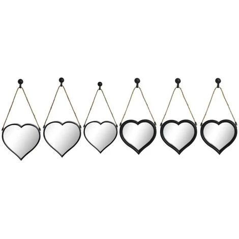 BRICOMARTEAU Ensemble De Miroirs DKD Home Decor Miroir Coeur Noir PP 2 Unités (27 X 3 X 27 Cm) 3 BRICOMARTEAU Ensemble De Miroirs DKD Home Decor Miroir Coeur Noir PP 2 Unités (27 X 3 X 27 Cm)