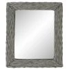 BRICOMARTEAU Miroir Mural DKD Home Decor Verre Gris Osier Cottage (52,5 X 4 X 63 Cm) -Miroir Soldes Boutique 65931944 1