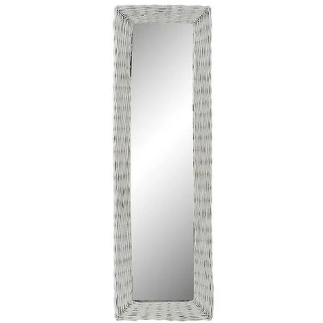BRICOMARTEAU Miroir Mural DKD Home Decor Verre MDF Blanc Osier Cottage (43 X 133 X 4 Cm) (43 X 4 X 132,5 Cm) 3 BRICOMARTEAU Miroir Mural DKD Home Decor Verre MDF Blanc Osier Cottage (43 X 133 X 4 Cm) (43 X 4 X 132,5 Cm)