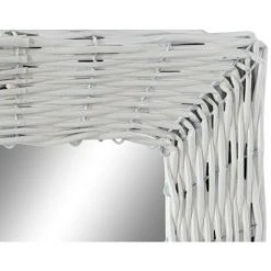 BRICOMARTEAU Miroir Mural DKD Home Decor Verre MDF Blanc Osier Cottage (43 X 133 X 4 Cm) (43 X 4 X 132,5 Cm) 6 BRICOMARTEAU Miroir Mural DKD Home Decor Verre MDF Blanc Osier Cottage (43 X 133 X 4 Cm) (43 X 4 X 132,5 Cm) -Miroir Soldes Boutique 65931949 2