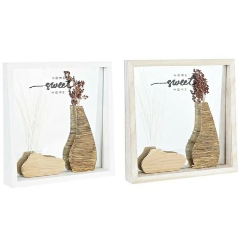 BRICOMARTEAU Miroir Mural DKD Home Decor Miroir Naturel MDF Blanc 2 Unités Cottage (25 X 4 X 25 Cm) 3 BRICOMARTEAU Miroir Mural DKD Home Decor Miroir Naturel MDF Blanc 2 Unités Cottage (25 X 4 X 25 Cm)