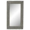 BRICOMARTEAU Miroir Mural DKD Home Decor Miroir Gris Osier Cottage (87 X 4 X 147 Cm) -Miroir Soldes Boutique 65931985 1