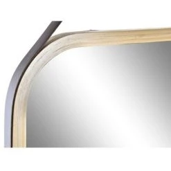 BRICOMARTEAU Miroir Mural DKD Home Decor Naturel PU (33 X 1,5 X 40,5 Cm) -Miroir Soldes Boutique 65932007 2
