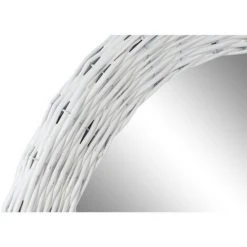 BRICOMARTEAU Miroir Mural DKD Home Decor Verre MDF Blanc Osier Cottage (63 X 4 X 63 Cm) (63 X 63 X 4 Cm) -Miroir Soldes Boutique 65932111 2