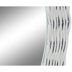 BRICOMARTEAU Miroir Mural DKD Home Decor Verre MDF Blanc Osier Cottage (63 X 4 X 63 Cm) (63 X 63 X 4 Cm) -Miroir Soldes Boutique 65932111 3