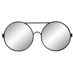 BRICOMARTEAU Miroir Mural DKD Home Decor Noir Métal (98 X 3 X 42 Cm)