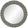 BRICOMARTEAU Miroir Mural DKD Home Decor Verre Gris Osier Cottage (63 X 5 X 63 Cm) -Miroir Soldes Boutique 65932364 1