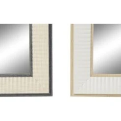 BRICOMARTEAU Miroir Mural DKD Home Decor Verre Gris Marron Blanc PS Traditionnel 4 Unités (56 X 2 X 76 Cm) -Miroir Soldes Boutique 65932389 3