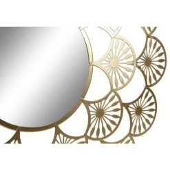 BRICOMARTEAU Miroir Mural DKD Home Decor Doré Métal Éventail (47 X 1 X 47 Cm) -Miroir Soldes Boutique 65933299 2