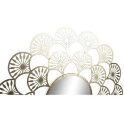 BRICOMARTEAU Miroir Mural DKD Home Decor Doré Métal Éventail (47 X 1 X 47 Cm) -Miroir Soldes Boutique 65933299 3
