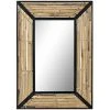 BRICOMARTEAU Miroir Mural DKD Home Decor Verre Noir Métal Rotin (55,5 X 1,5 X 81 Cm) 1 BRICOMARTEAU Miroir Mural DKD Home Decor Verre Noir Métal Rotin (55,5 X 1,5 X 81 Cm) -Miroir Soldes Boutique 65933573 1