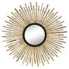BRICOMARTEAU Miroir Mural DKD Home Decor Verre Naturel Noir Métal Rotin (76 X 1,5 X 76 Cm) -Miroir Soldes Boutique 65933937 1