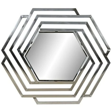 BRICOMARTEAU Miroir Mural DKD Home Decor Verre Argenté Acier Inoxydable Shabby Chic (71 X 2 X 81 Cm) 3 BRICOMARTEAU Miroir Mural DKD Home Decor Verre Argenté Acier Inoxydable Shabby Chic (71 X 2 X 81 Cm)