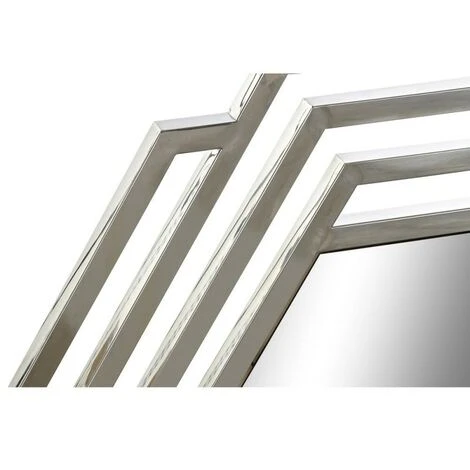 BRICOMARTEAU Miroir Mural DKD Home Decor Verre Argenté Acier Inoxydable Shabby Chic (71 X 2 X 81 Cm) 5 BRICOMARTEAU Miroir Mural DKD Home Decor Verre Argenté Acier Inoxydable Shabby Chic (71 X 2 X 81 Cm) – Image 3