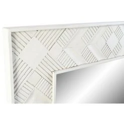 BRICOMARTEAU Miroir Mural DKD Home Decor Blanc Bois De Manguier Losanges (154 X 4 X 92 Cm) -Miroir Soldes Boutique 65934238 4