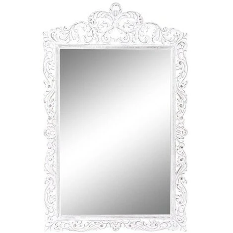 BRICOMARTEAU Miroir Mural DKD Home Decor Miroir Blanc Bois De Manguier (77 X 3,5 X 123 Cm) 3 BRICOMARTEAU Miroir Mural DKD Home Decor Miroir Blanc Bois De Manguier (77 X 3,5 X 123 Cm)