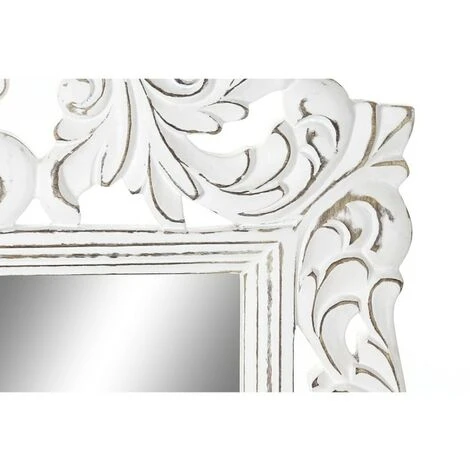 BRICOMARTEAU Miroir Mural DKD Home Decor Miroir Blanc Bois De Manguier (77 X 3,5 X 123 Cm) 5 BRICOMARTEAU Miroir Mural DKD Home Decor Miroir Blanc Bois De Manguier (77 X 3,5 X 123 Cm) – Image 3