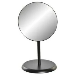 BRICOMARTEAU Miroir Mural DKD Home Decor Miroir Noir Métal (16 X 15 X 27,5 Cm)