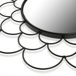 BRICOMARTEAU Miroir Mural Versa Noir Métal (1,2 X 36 X 36 Cm) -Miroir Soldes Boutique 65937603 3