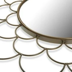 BRICOMARTEAU Miroir Mural Versa Doré Métal (1,2 X 36 X 36 Cm) -Miroir Soldes Boutique 65937991 3