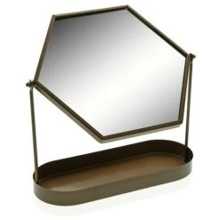 BRICOMARTEAU Miroir Versa Doré Métal