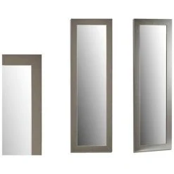 BRICOMARTEAU Miroir Mural Argenté Bois Verre (41 X 131 Cm)