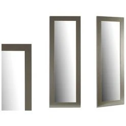 BRICOMARTEAU Miroir Mural Bois Verre Argenté (54 X 1,7 X 155,5 Cm)